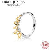 925 Sterling Silver Daisy Bee Love Pan Ring for Women