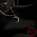 925 Silver CZ Moon Star Bracelet Anklets Women Fine Jewelry