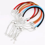 925 Silver Leather Snake Chain Bracelet for Women