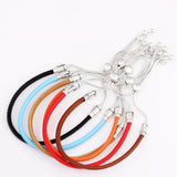 925 Silver Leather Snake Chain Bracelet for Women