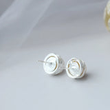 925 Silver Freshwater Pearl Earrings Wedding Party Jewelry Gift