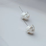 925 Silver Freshwater Pearl Earrings Wedding Party Jewelry Gift
