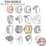 925 Sterling Silver Butterfly Plate Snake Lady Pan Ring