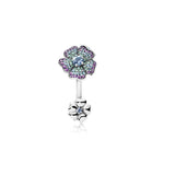 925 Silver Flower Butterfly Heart Ring Women Birthday Jewelry