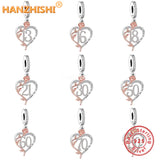 925 Silver Flower Safety Chain Charms Beads for DIY Jewelry Making