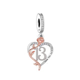 925 Silver Flower Safety Chain Charms Beads for DIY Jewelry Making