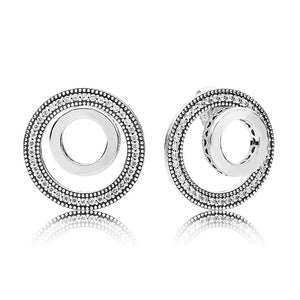 925 Sterling Silver Forever Signature Stud Earrings For Women Gift