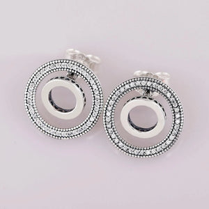 925 Sterling Silver Forever Signature Stud Earrings For Women Gift