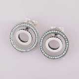 925 Sterling Silver Forever Signature Stud Earrings For Women Gift