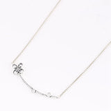 925 Silver Flower Necklace for Women DIY Jewelry