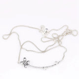 925 Silver Flower Necklace for Women DIY Jewelry