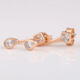 925 Silver Geometric Stud Earrings Women's Gift DIY Jewelry