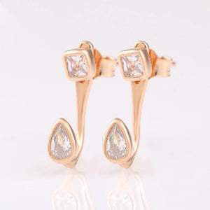 925 Silver Geometric Stud Earrings Women's Gift DIY Jewelry