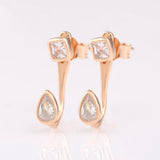 925 Silver Geometric Stud Earrings Women's Gift DIY Jewelry