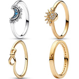 925 Silver Celestial Sun & Moon I Love You Ring Jewelry