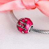 925 Sterling Silver Birthday Celebration Charm Beads for Bracelets
