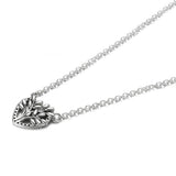 925 Sterling Silver Heart Family Tree Necklace Women Charm Gift