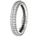 925 Silver Hidden Romance Double Heart Eternity Wishbone Ring