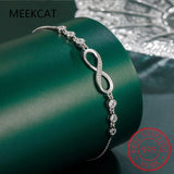925 Silver Infinity Moissanite Bracelet for Women