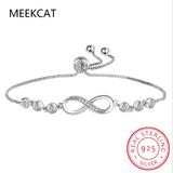 925 Silver Infinity Moissanite Bracelet for Women