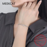 925 Silver Infinity Moissanite Bracelet for Women