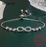925 Silver Infinity Moissanite Bracelet for Women