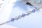 925 Silver Infinity Love Chain Zircon Bracelet for Women SCB037