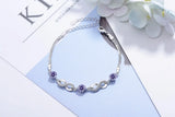 925 Silver Infinity Love Chain Zircon Bracelet for Women SCB037