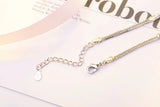 925 Silver Infinity Love Chain Zircon Bracelet for Women SCB037