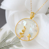 925 Silver Natural Pearl Shellfish Pendant 18K Plated Jewelry