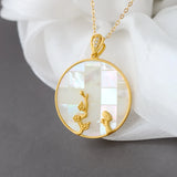 925 Silver Natural Pearl Shellfish Pendant 18K Plated Jewelry
