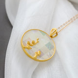 925 Silver Natural Pearl Shellfish Pendant 18K Plated Jewelry