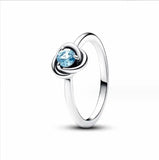 925 Silver December Ring Crystal Women's Jewelry Gift