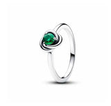 925 Silver December Ring Crystal Women's Jewelry Gift