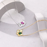 925 Silver Fragment Pendant Necklace Zircon Bijoux Wedding Jewelry Set