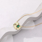 925 Silver Fragment Pendant Necklace Zircon Bijoux Wedding Jewelry Set