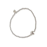 925 Silver Round Beads Bracelet Women