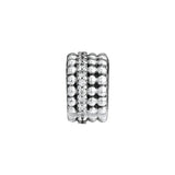 925 Silver Beaded Brilliance Clip Crystal Charm Bracelet DIY