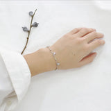 925 Silver Lucky Charm Bracelet with Four Leaf Clover Crown