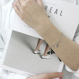 925 Silver 5-pointed Star Charm Bracelet Women