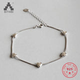 925 Silver Heart Charm Bracelet Jewelry for Women