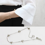 925 Silver Heart Charm Bracelet Jewelry for Women