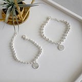 925 Silver Lovely Smile Face Charm Bracelets for Kids