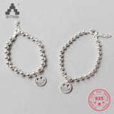 925 Silver Lovely Smile Face Charm Bracelets for Kids
