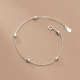 925 Sterling Silver Olive Bead Chain Bracelet C-S4712