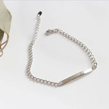 925 Silver Punk Geometric Charm Bracelet for Women