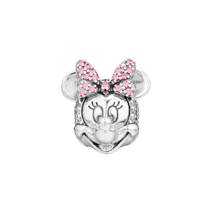 925 Silver Shimmering Girl Mouse Clip for Bracelets
