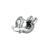 925 Silver Shimmering Mouse Charm for Bracelets DIY