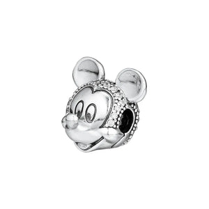 925 Silver Shimmering Mouse Charm for Bracelets DIY