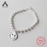 925 Silver Sunshine Smiley Face Charm Bracelet for Kids